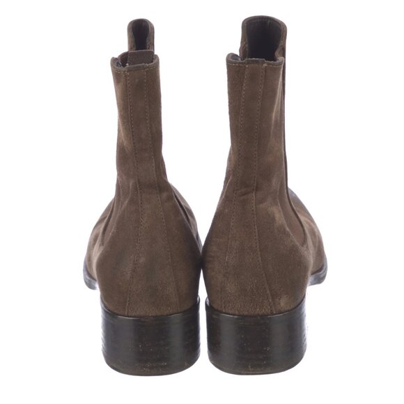 Prada Vintage 2000's Light Brown Suede Chelsea Boots Size: 10.5 - Picture 4 of 5